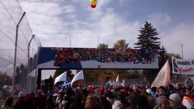 Grand rassemblement de la marche mondiale des femmes.